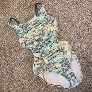 Speedo VTG 90s One Piece Ruched Swimsuit